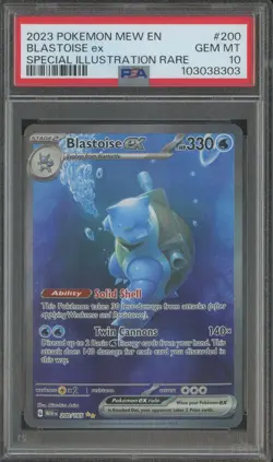 2023 Pokemon Mew EN #200 Blastoise ex Special Illustration Rare PSA 10 GEM MINT - Image 1