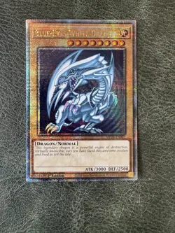 QCR Blue-Eyes White Dragon Quarter Century Secret Rare Yugioh NM TCG MP24-EN001 - Image 1