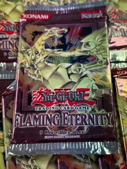 Lot of (16) Yu-Gi-Oh! Flaming Eternity Unlimited Booster Packs Sealed - Image 2