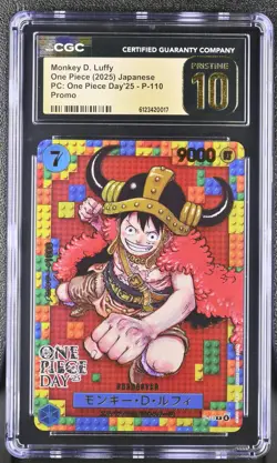 CGC 10 Pristine - Monkey D. Luffy P-110 Promo One Piece Day '25 Japanese 2025 B - Image 1
