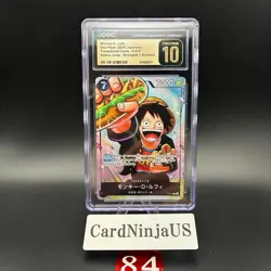 CGC PRISTINE 10 MONKEY D. LUFFY #P-075 SAIKYO JUMP PROMO 2024 ONE PIECE JPN 84 - Image 1