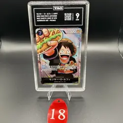 TAG MINT 9 (929) MONKEY D. LUFFY #P-075 SAIKYO JUMP PROMO 2024 ONE PIECE JPN 18 - Image 1