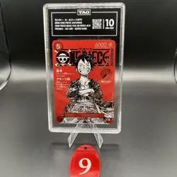 TAG GEM MINT 10 (988) Luffy ST21-014 One Piece Magazine Weekly Shonen Jump Pro 9 - Image 1