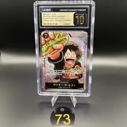 CGC PRISTINE 10 MONKEY D. LUFFY #P-075 SAIKYO JUMP PROMO 2024 ONE PIECE JPN 73 - Image 1