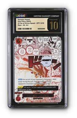 ONE PIECE Honesty Impact (Alt Art) OP11-018 A Fist of Divine Speed Foil CGC 10 - Image 1