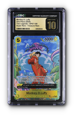ONE PIECE Monkey.D.Luffy (TR) OP07-109 Two Legends Foil - CGC 10 PRISTINE - Image 1