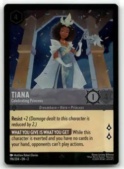Tiana Celebrating Princess 196/204 Foil Rise of the Floodborn Disney Lorcana - Image 1