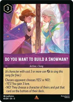DISNEY LORCANA TCG - Winterspell - Do You Want To Build A SnowmanU Rare 61/204 - Image 1
