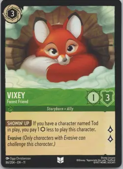 Disney Lorcana Winterspell (11) - Playset (4) #86 Vixey - Forest Friend - Image 2
