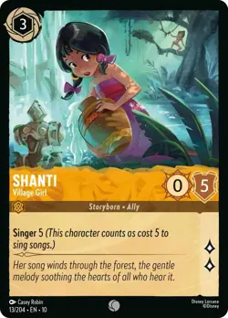 Disney Lorcana Whispers in the Well Common Non Foil - 13 Shanti Village Girl - Image 1