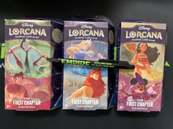 Disney Lorcana: The First Chapter Starter Deck Set of 3 SEALED w/Booster Packs! - Image 1