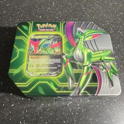 Pokemon Cards Paradox Clash Iron Leaves EX Tin Trading Cards 5 Booster Packs NEW - Image 1