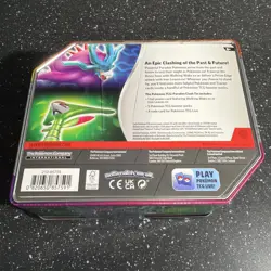 Pokemon Cards Paradox Clash Iron Leaves EX Tin Trading Cards 5 Booster Packs NEW - Image 2