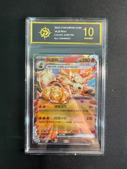 Pokemon Card 2025 S-Chinese Arcanine ex 018/130 Holo PTCG csv3c goldenP 10 - Image 1