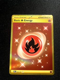 Pokemon TCG Obsidian Flames Secret Rare Holo Card Basic Fire Energy 230/197 - Image 1
