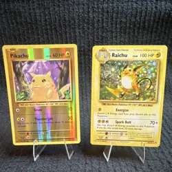 Pokemon Pikachu 35/108 Raichu 36/108 XY Evolutions Lot Holo Cards - 2 Cards 2016 - Image 1