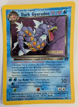 Vintage Dark Gyarados Holo Team Rocket 8/82 Prerelease Pokemon Card 2000 - Image 2