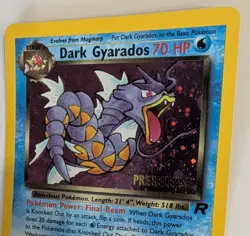 Vintage Dark Gyarados Holo Team Rocket 8/82 Prerelease Pokemon Card 2000 - Image 4