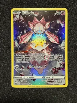 Diancie Pokemon TCG Crown Zenith Galarian Gallery Holo Card GG13/GG70 Ultra Rare - Image 1
