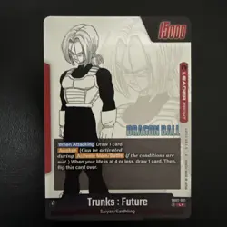 Trunks : Future - SB02-001 Gold Leader Manga Booster 02 Dragon Ball Card English - Image 2