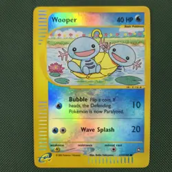 LP Reverse Holo Wooper 117/147 Aquapolis Common Nintendo Pokemon Card - Image 1