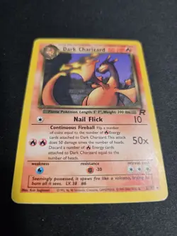 Dark Charizard 21/82 Non-Holo Rare Team Rocket - Pokemon TCG 2000 Vintage Card - Image 3