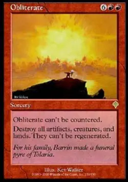Obliterate - Medium Play MTG Invasion - Image 1