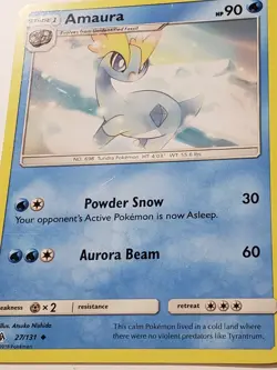 Amaura 27/131 VLP - Forbidden Light Pokemon Card - Atsuko Nishida Art - Image 2