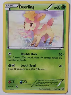 Deerling 13/114 PL - Black White Pokemon Card - Atsuko Nishida Art - Image 1
