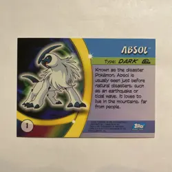Absol Pokemon Advanced Challenge Topps TCG Card 2004 #1 - Image 2