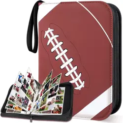 400 Card Pocket Binder with Strap 4 Pocket Trading Cards Album Folder, Football - Image 2