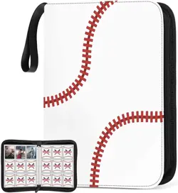 400 Card Pocket Binder with Strap 4 Pocket Trading Cards Album Folder, Football - Image 3