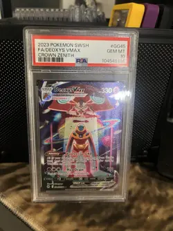 Pokemon TCG Deoxys VMAX Ultra Rare Card Crown Zenith Galarian Gallery PSA 10 - Image 1