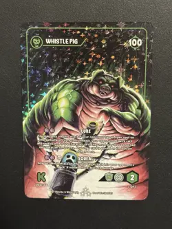 Dead World TCG Whistle Pig 204/184 SR Borderless Holo Card Kickstarter 2025 - Image 1