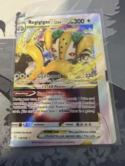 Regigigas VSTAR Crown Zenith Ultra Rare Card 114/159 ERROR MISCUT - Image 1