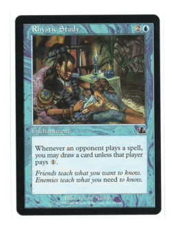 MTG - Rhystic Study (45/144) - Prophecy - LP - Image 1