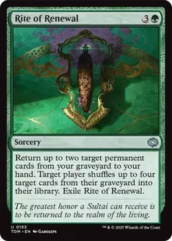 FOIL Rite of Renewal NM Tarkir Dragonstorm MTG Magic the Gathering Green English - Image 1