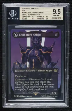 Cecil Dark Knight Cecil Redeemed Paladin Borderless Magic Final Fantasy BGS 9.5 - Image 1