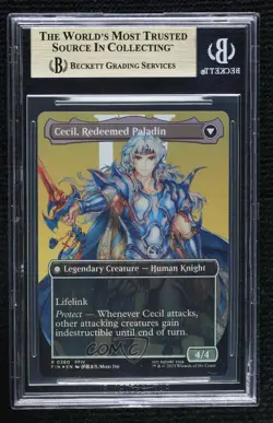 Cecil Dark Knight Cecil Redeemed Paladin Borderless Magic Final Fantasy BGS 9.5 - Image 2