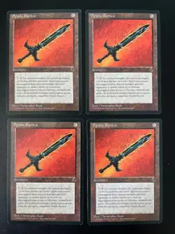 MTG- Runesword x4 - The Dark - Italian - Image 1
