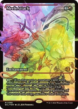 Meek Attack Foil Japan Showcase Lorwyn Eclipsed NM MTG - Image 1