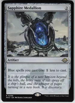 MTG Sapphire Medallion Normal NM Modern Horizons 3 Magic 296 - Image 1