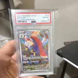 Pokemon TCG Braviary 214/191 Sv08 Surging Sparks Illustration Rare Holo PSA 10 - Image 1