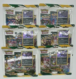 #1 Lot of (6) Pokemon TCG Evolving Skies 3 Pack Blister Umbreon - Image 1