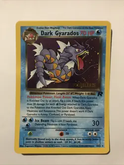 Dark Gyarados 8/82 Holo Team Rocket Prerelease Promo Pokemon Card - NM - Image 1