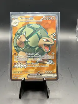 Pokemon Golem EX TCG Full Art Ultra Rare Holo Card 189/165 Scarlet & Violet 151 - Image 1