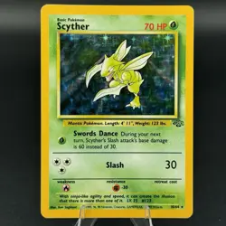 Pokemon TCG Scyther Jungle 10/64 Holo Unlimited Holo Rare LP - Image 1