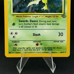 Pokemon TCG Scyther Jungle 10/64 Holo Unlimited Holo Rare LP - Image 3