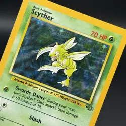 Pokemon TCG Scyther Jungle 10/64 Holo Unlimited Holo Rare LP - Image 4