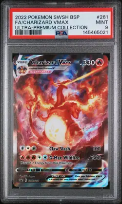 FA CHARIZARD VMAX #261 - 2022 POKEMON SWSH BLACK STAR PROMO PSA 9 MINT - Image 1